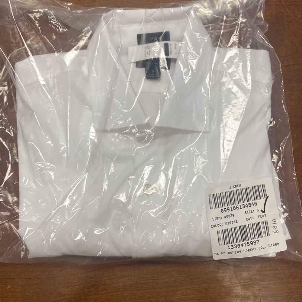 J crew Bowery wrinkle-free stretch cotton shirt with spread collar AV829 - Picture 3 of 3